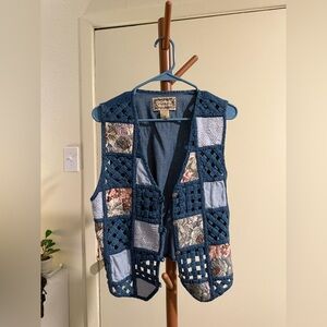 Vintage Patchwork Denim Vest